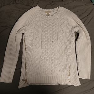 Michael by Michael Kors gold zipper sweater